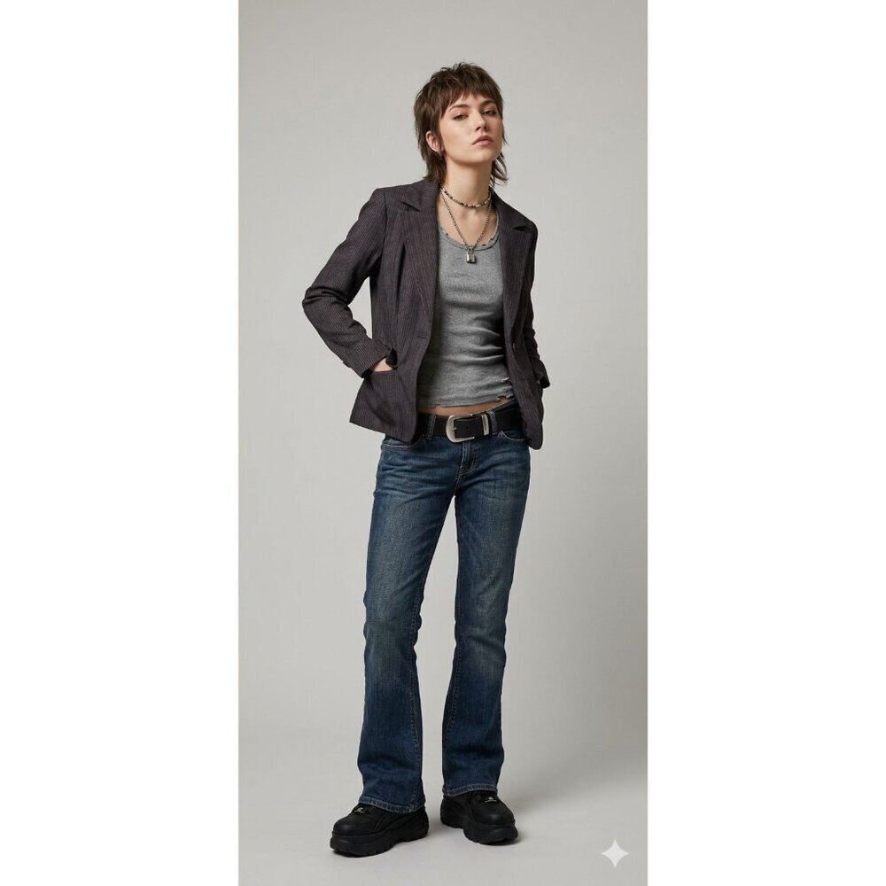 Vintage Y2K XOXO Pinstripe Model Off Duty Blazer